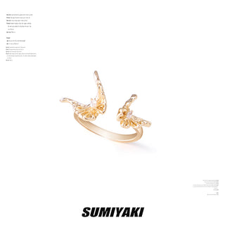 metal butterfly ring