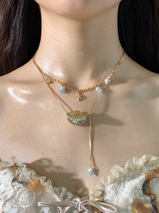 gold shell necklace
