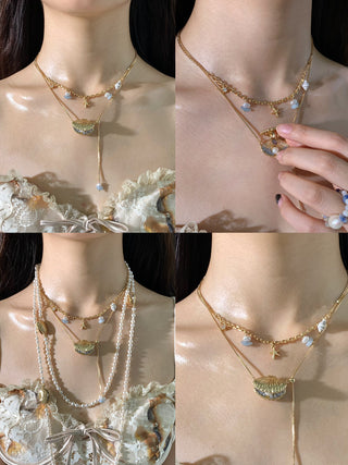 gold shell necklace