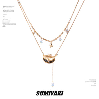 gold shell necklace