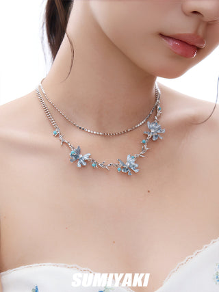 blue butterfly necklace