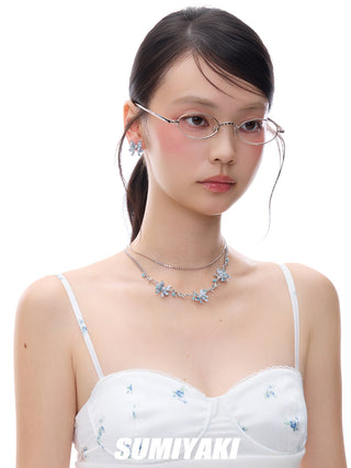 blue butterfly necklace