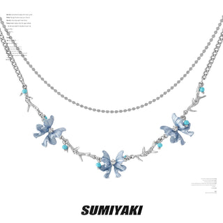 blue butterfly necklace