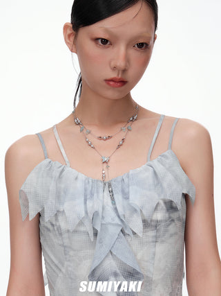 mint butterfly necklace