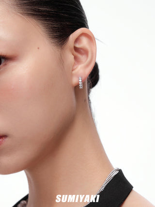 rhinestone ear clips