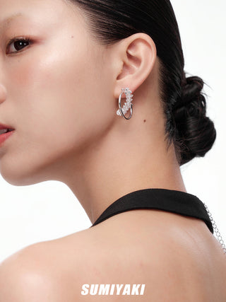 shiny beaded earrings