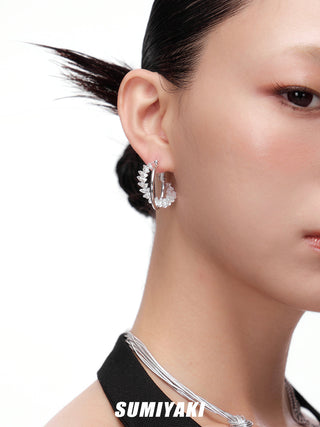 shiny beaded earrings