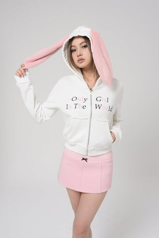 [EatmePlz] Bow-knot Solid Color Ultra-Short Hip Skirt