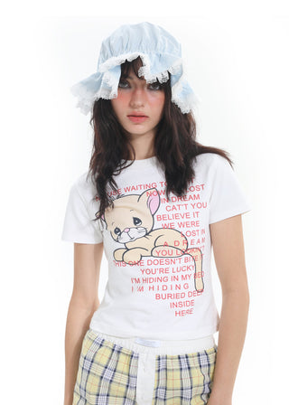[EatmePlz] Milk Yellow Cat Cartoon Graphic tee