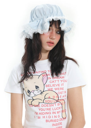 [EatmePlz] Milk Yellow Cat Cartoon Graphic tee