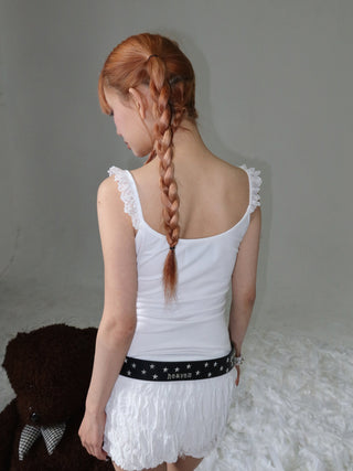 [EatmePlz] White Lace Camisole Hottie Sleeveless Top