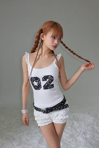 [EatmePlz] White Lace Camisole Hottie Sleeveless Top