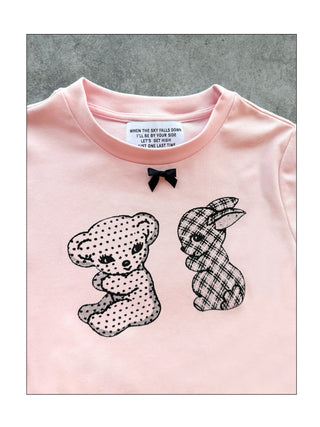 [EATMEPLZ] pink rabbit tee
