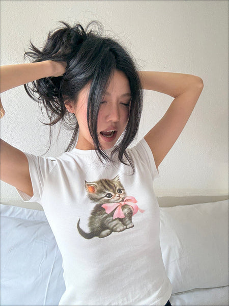 [EATMEPLZ] kitten baby tee