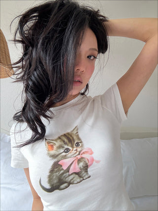 [EATMEPLZ] kitten baby tee