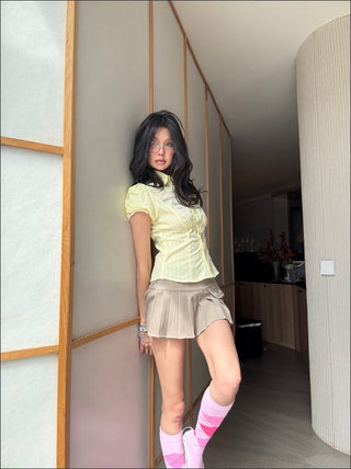 [EATMEPLZ] milk tea skirt