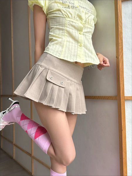 [EATMEPLZ] milk tea skirt