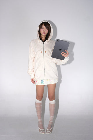 [EATMEPLZ] doll rabbit hoodie