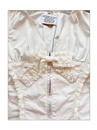 [EATMEPLZ] lace white shirt