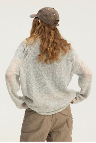 [Monterest] Mohair Blend Openwork Starfish Sweater