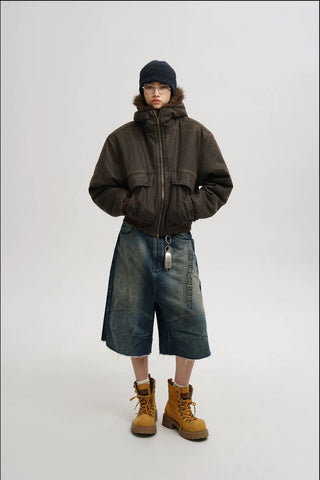 [MASONPRINCE] Scottish Plaid Collar Workwear Boots