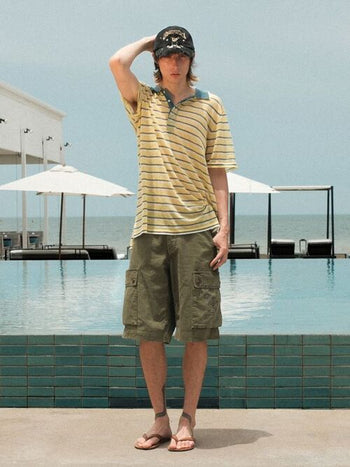 [MASONPRINCE] Anchor Utility Shorts / Cropped Pants