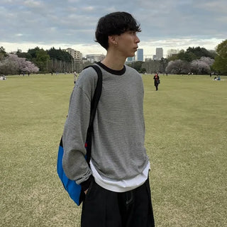 Bordered two-tone knit