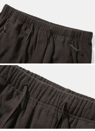 [Monterest] Fleece Wide Leg Drawstring Pants