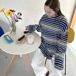 Oversized striped T-shirt - P000HRJI
