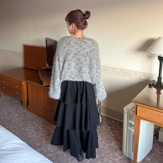 Mixed fur knit