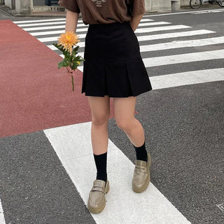 Pleated mini skirt