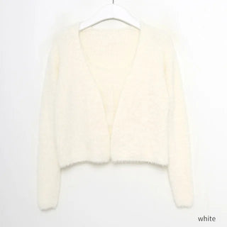 Fur Camisole Cardigan Set