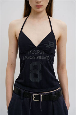 [MASONPRINCE] Halter Top with Built-in Bra