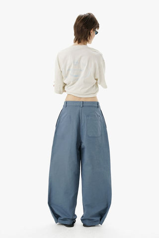 [MASONPRINCE] Faded Curved-Cut Pants