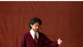 [CULTUM] Wool Blend V-Neck Knit Cardigan