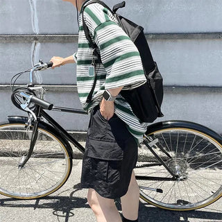 nylon cargo half pants