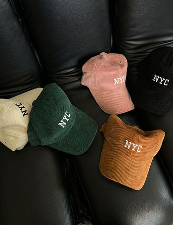 N.Y.C corduroy ball cap