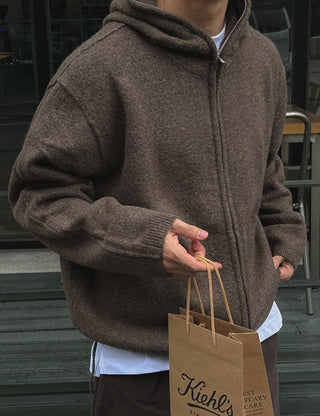 Kit Heavy Knit Zip-Up Hoodie (5 colors, M~L)