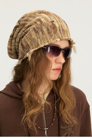 [Monterest] Starfish Print Distressed Knit Beanie