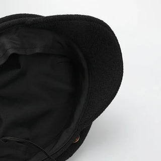 Gold button beret