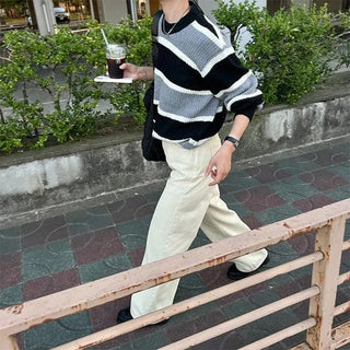 Asymmetrical Border Knit