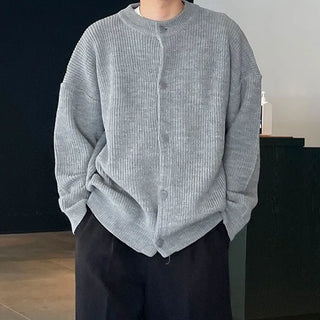 U-neck knit cardigan