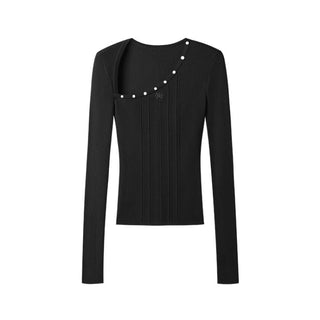 [NOTAWEAR] Wool Blend Ribbed Knit Top