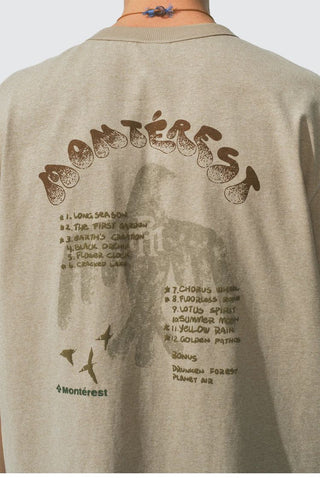 [Monterest] Outdoor Bird Print Oversized T-Shirt