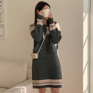 Winter version: Stylish dress with snowflake pattern