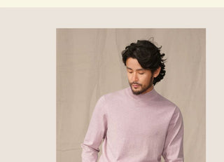 [CULTUM] Cashmere Blend Mock Neck Sweater