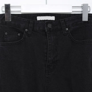 span boot black denim pants
