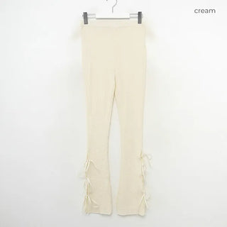 Slit Ribbon Leggings Pants