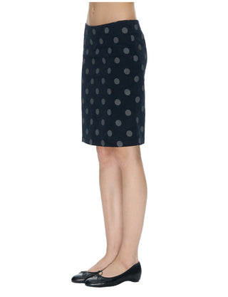 [NECY] Corduroy Dot Straight Skirt