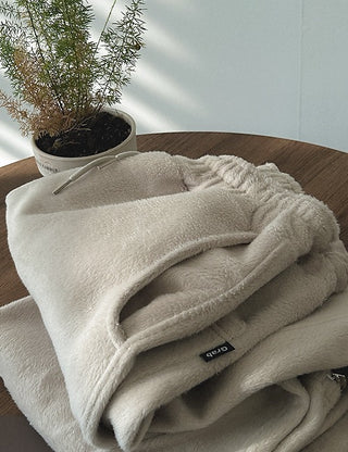 Fluffy fleece boiler pants (4 colors)